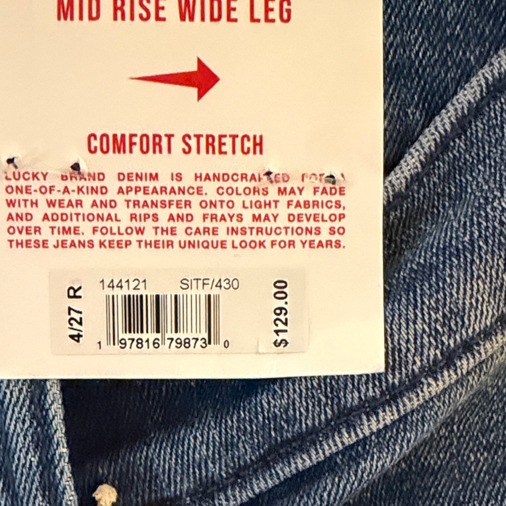 Lucky Brand Women's Sweet Mid Rise Wide Leg Jeans - Picture 5 of 5